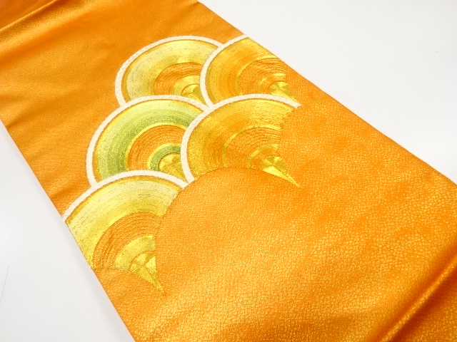 JAPANESE NAGOYA OBI / EMBROIDERY / SEIGAIHA